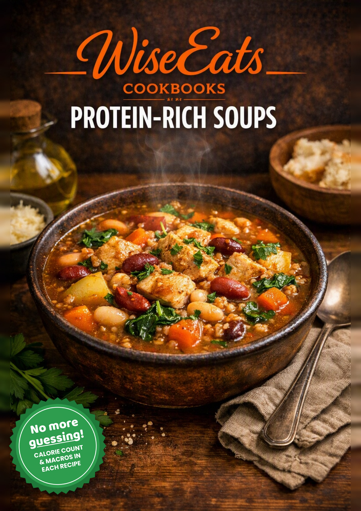 WiseEats Protein-Rich Soups Collection cookbook cover